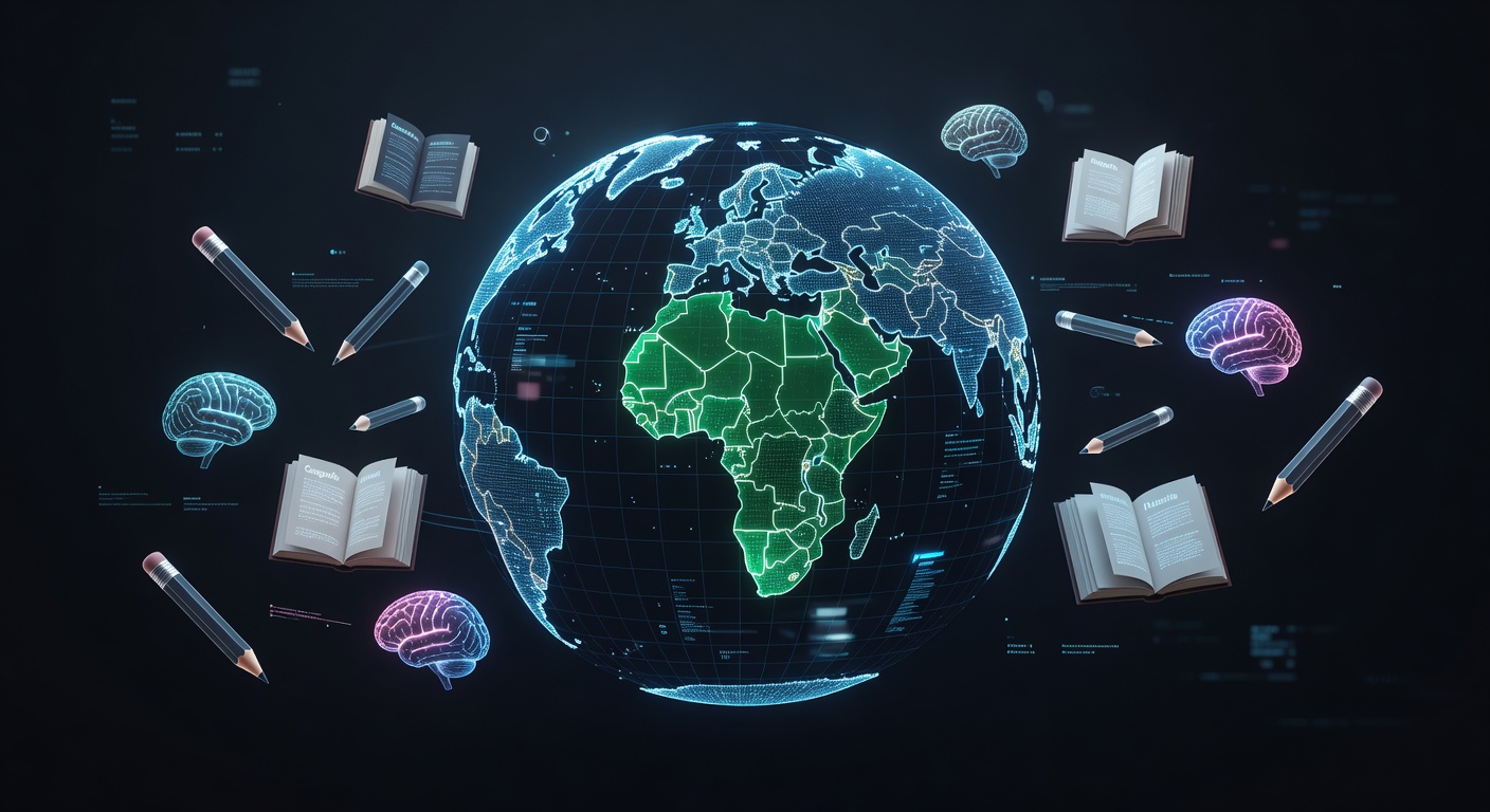 Globo digital con iconos educativos de España