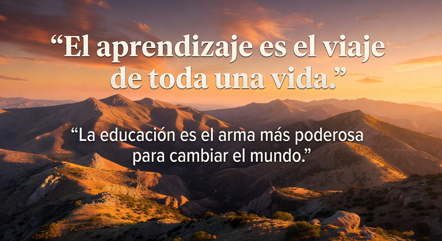 Poster motivacional con sierras españolas