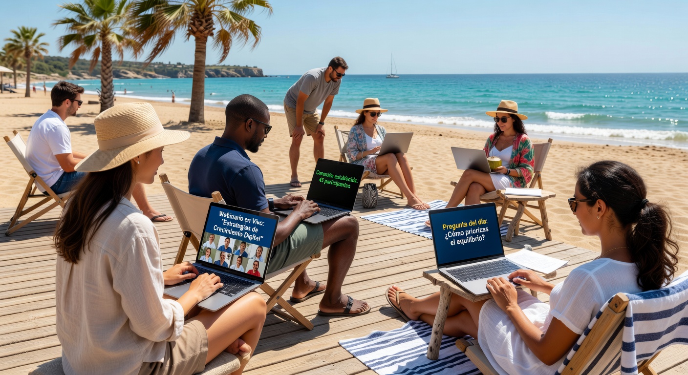 Webinar online con playas españolas